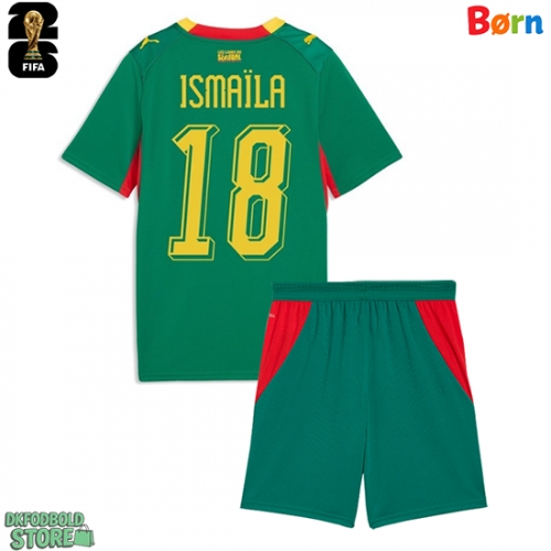 Senegal Ismaila Sarr #18 Replika Babytøj Udebanesæt Børn VM 2026 Kortærmet (+ Korte bukser)